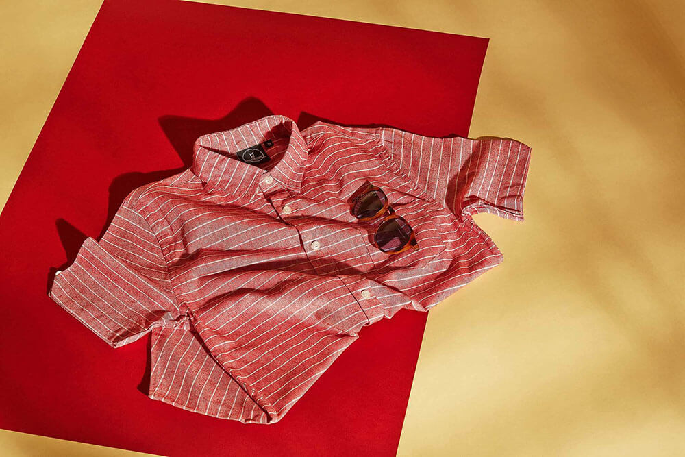 flatlay product photography button down shirt flatlay photography - Mount Studio